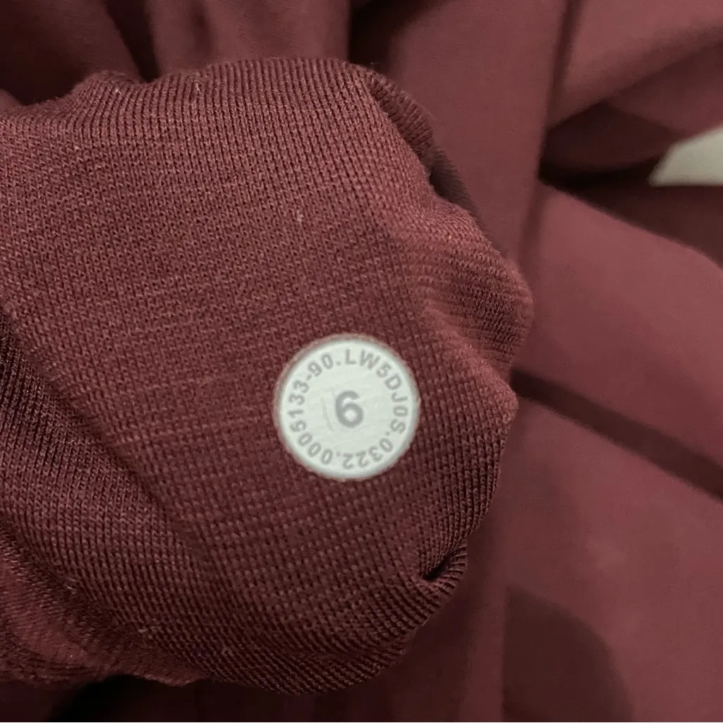 Lululemon Wunder Train High Rise Tights Everlux Wine Color Size 6 - Image 7