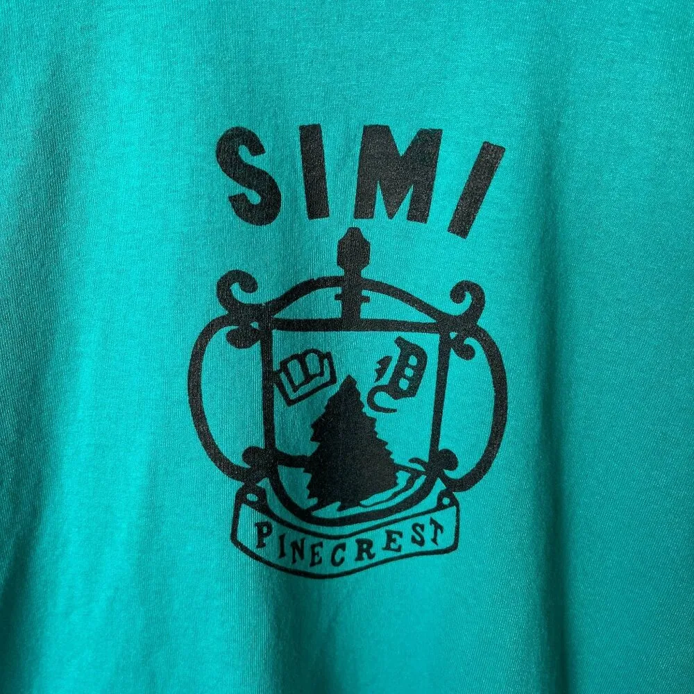 Fruit of the Loom Best Simi Pinecrest T-Shirt XS Womens Rachel 24 Green Vintage - Image 4