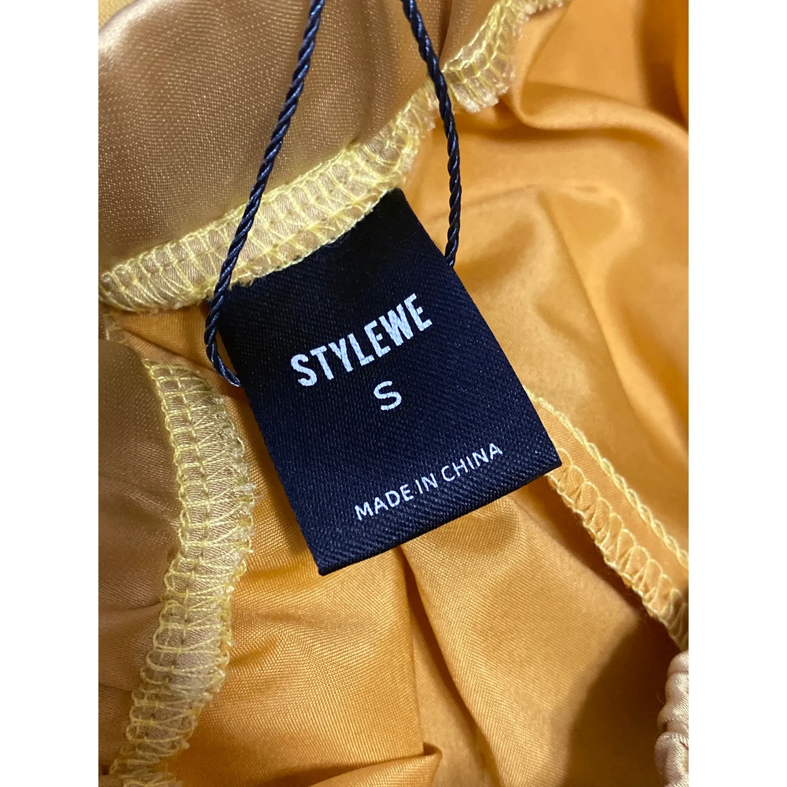 NEW Stylewe Women's Yellow Mesh Tulle High Waisted Midi A - Image 4