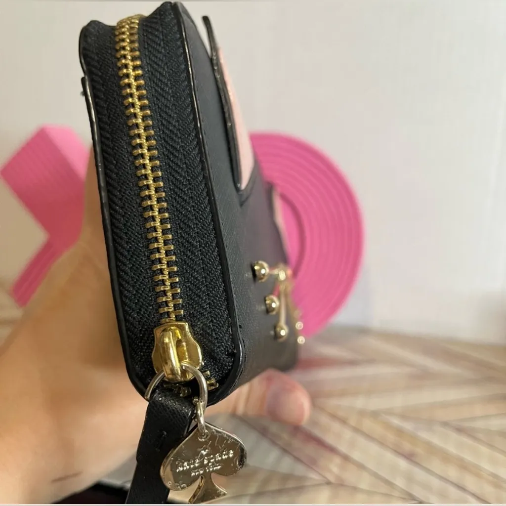 Kate Spade Cat's Meow zip around leather wallet. - Image 9