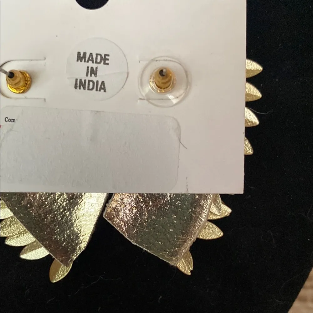 Thalia Sodi Gold Statement Earrings with Crystal Accents - Image 2