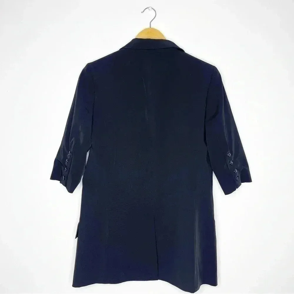 Elizabeth and James Bloomingdale’s Black Elbow Sleeve Blazer Jacket Size 6 - Image 8