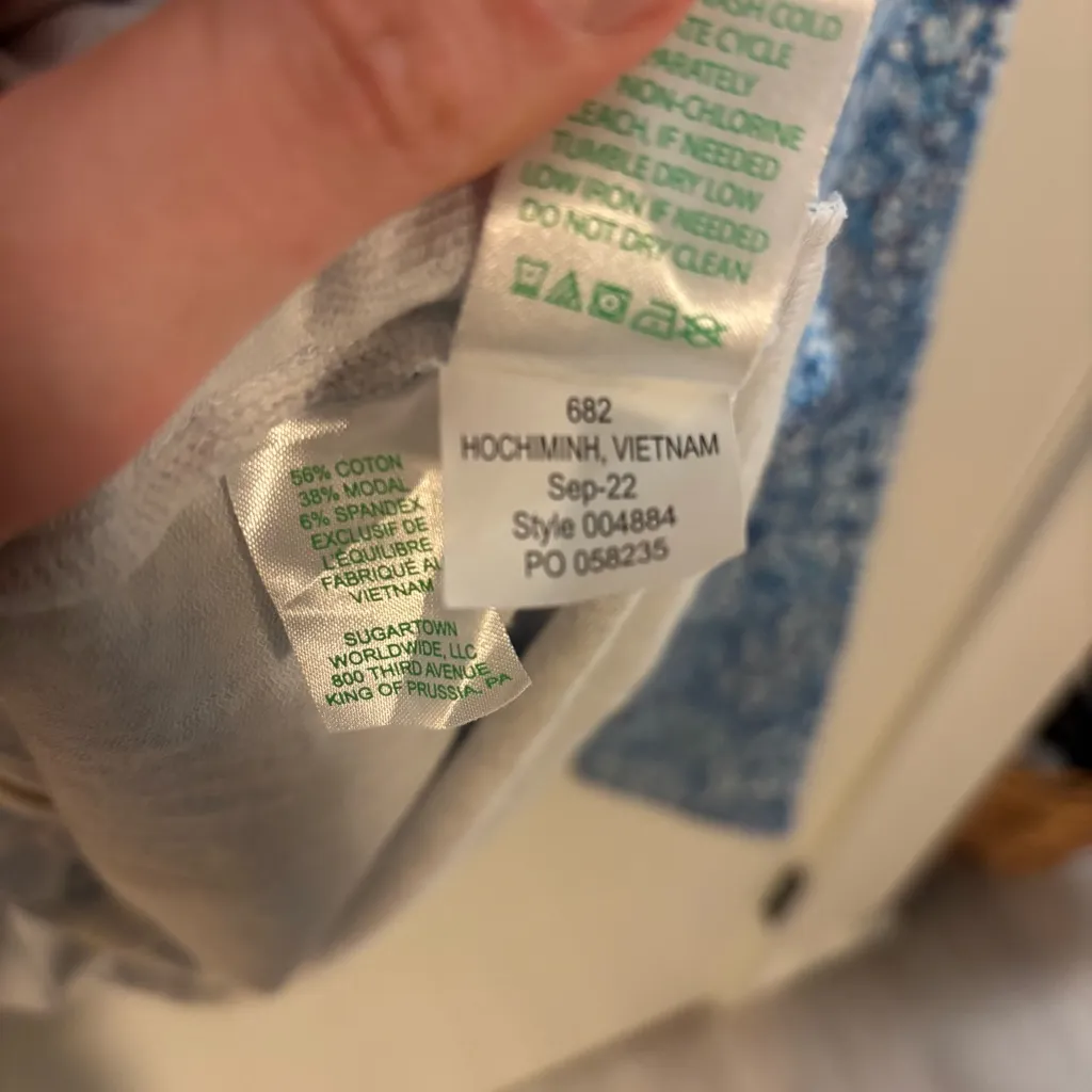 Lilly Pulitzer Leona UPF 50+ Zip Front Terry Jacket Cumulus Blue NWOT XL - Image 10