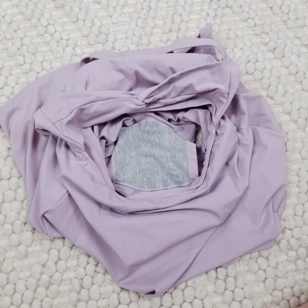 Halara Softlyzero Airy Backless Twisted Cool Touch Dance Dress Pink Purple Small - Image 7