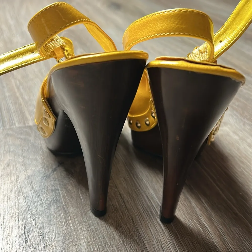 Yellow Slingback Heels by Shes Collection Size 5.5 - Image 11
