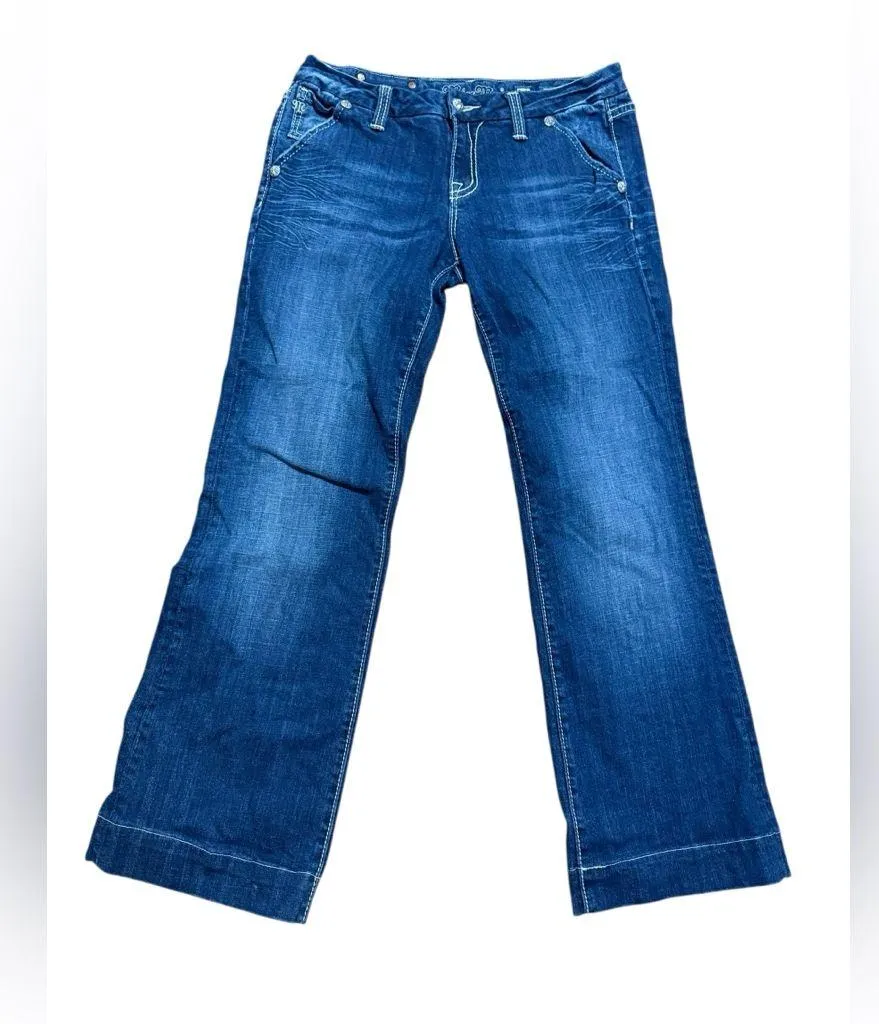 💙Miss Me Y2K Wide Leg Low-rise Jeans Size 31 Vintage 2000s Streetwear Denim - Image 2