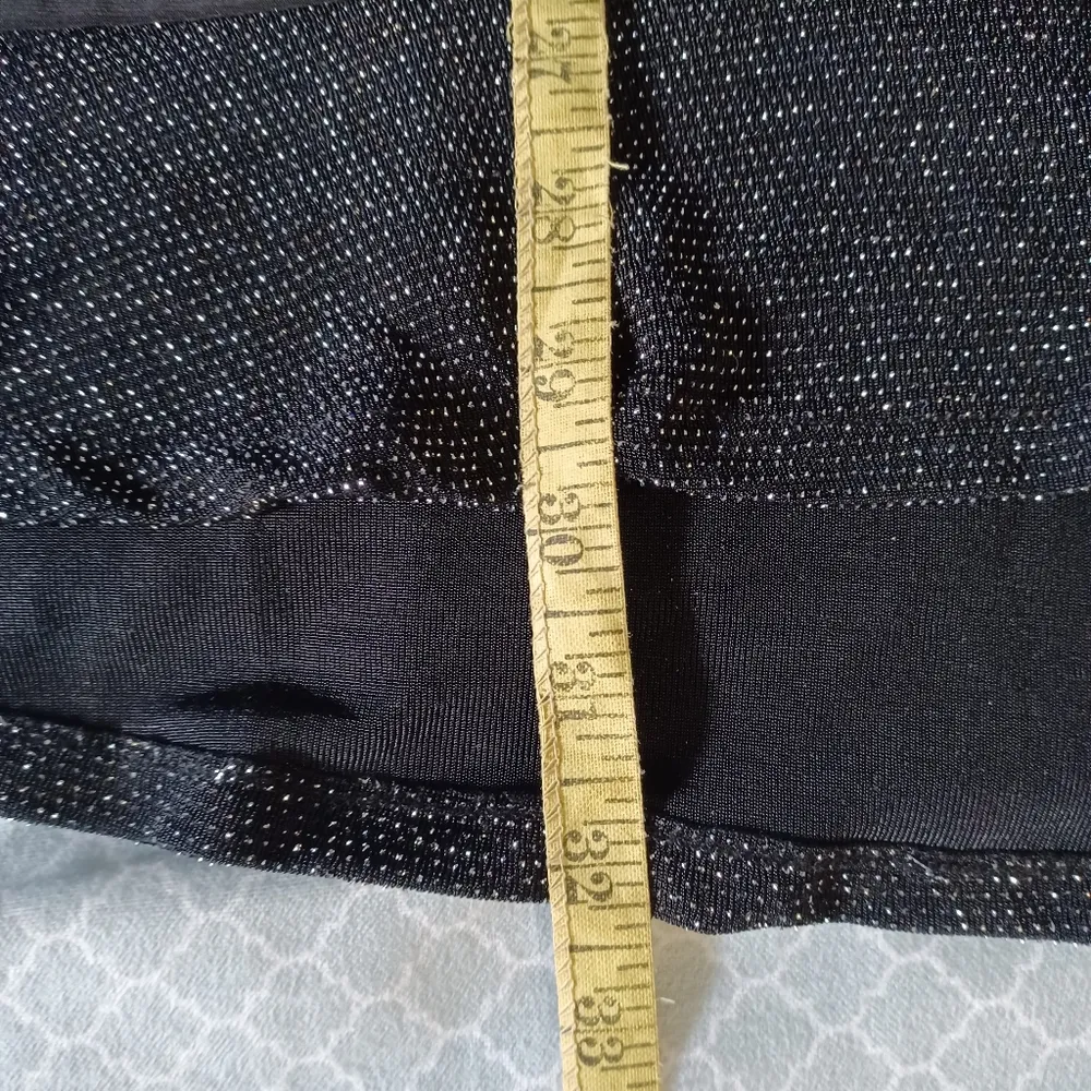 CJ Banks womens 1x black w metalic silver trim blouse - Image 5