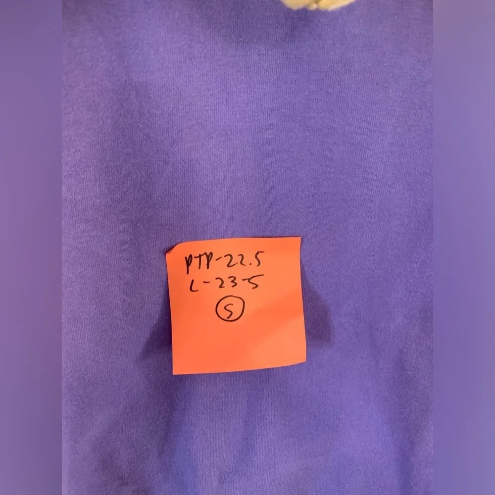 Teddy Fresh Hoodie Sweatshirt Pastel Color Block Purple Yellow Pink Unisex S M - Image 7