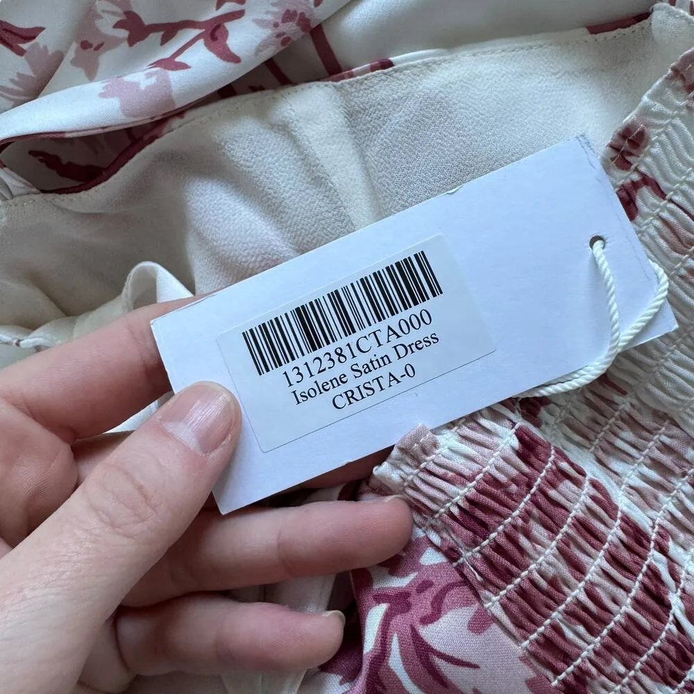 NEW Reformation Isolene Satin Dress Crista Floral - Image 5