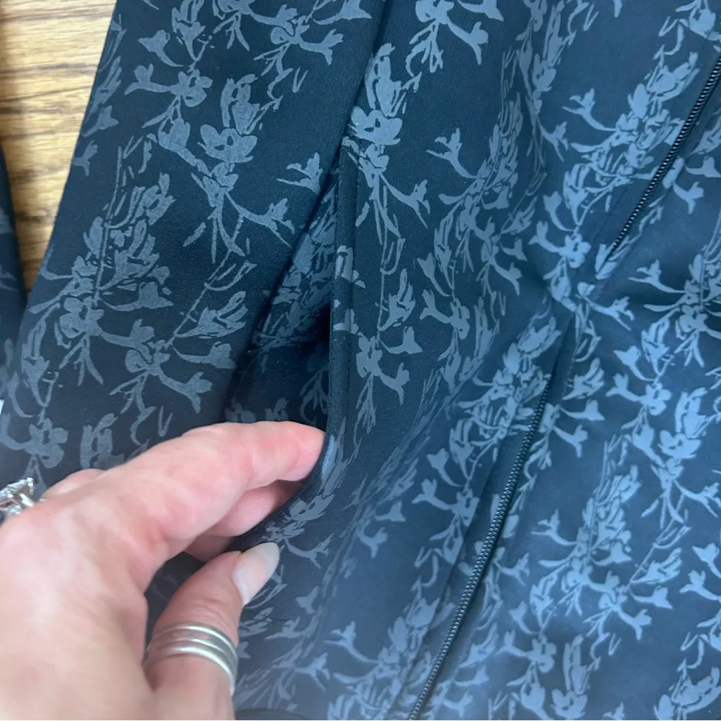 FABLETICS | Tia Bomber In Black Floral Sporty Jacket Size M - Image 8