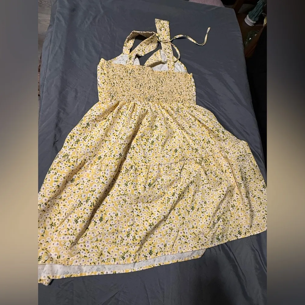 SHEIN women’s size 1XL Yellow Floral SunDress - Image 2
