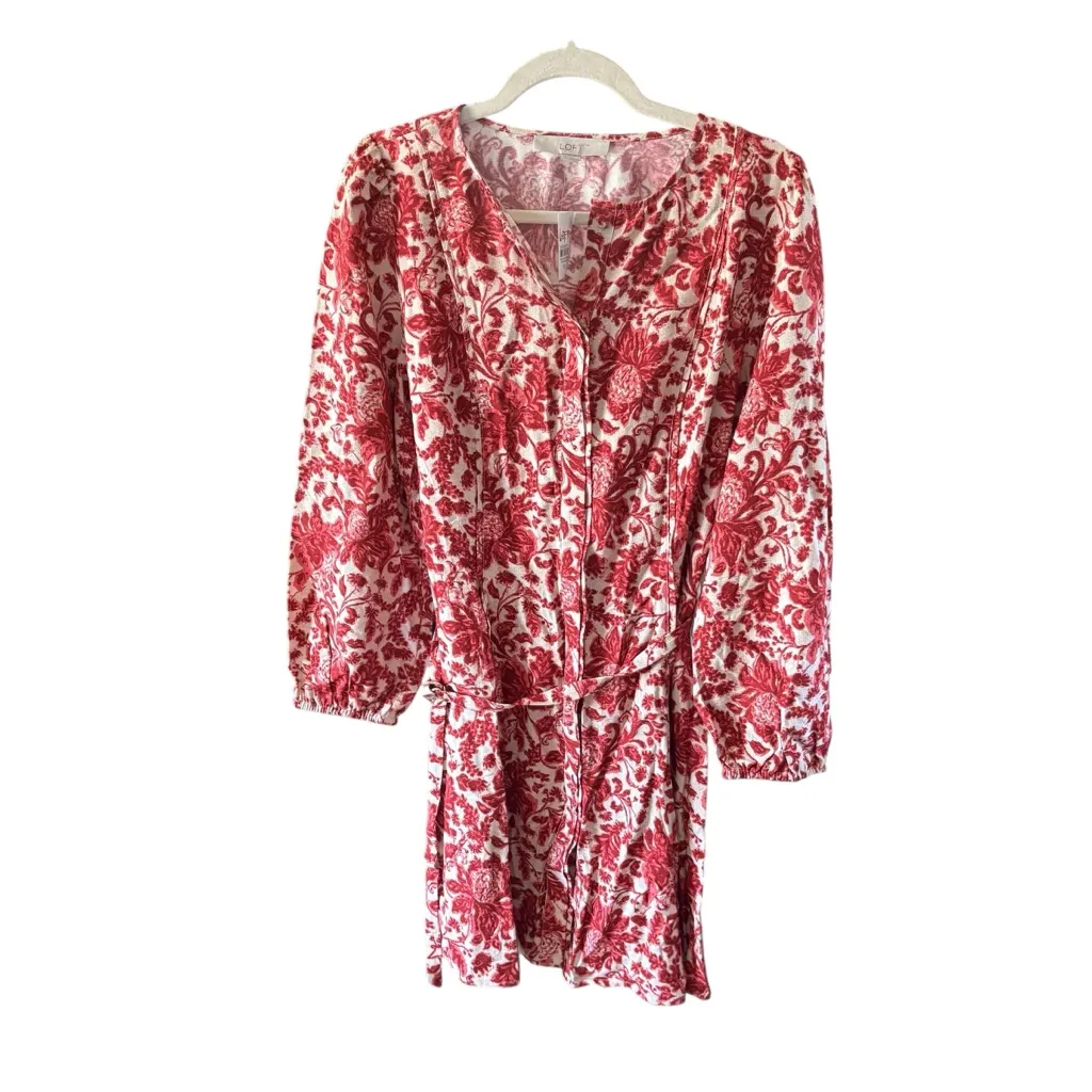 Loft Night Bloom Belted Mini Pocket Dress - Image 4