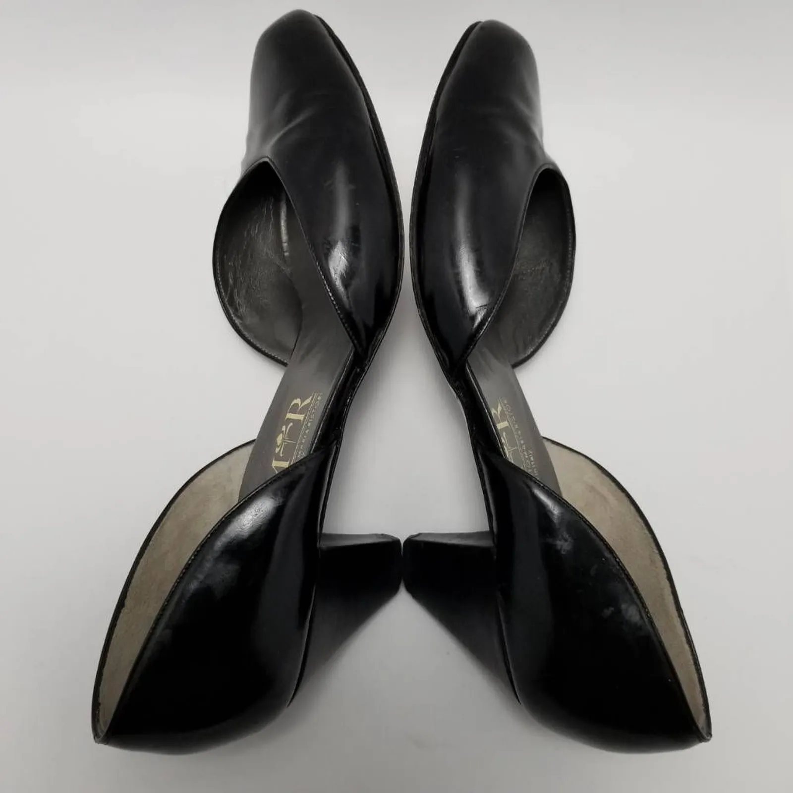 Roberto Maria Ristori Womens Dorsay Heel Shoes Black Slip On Italy EUR 40 US 9.5 - Image 6