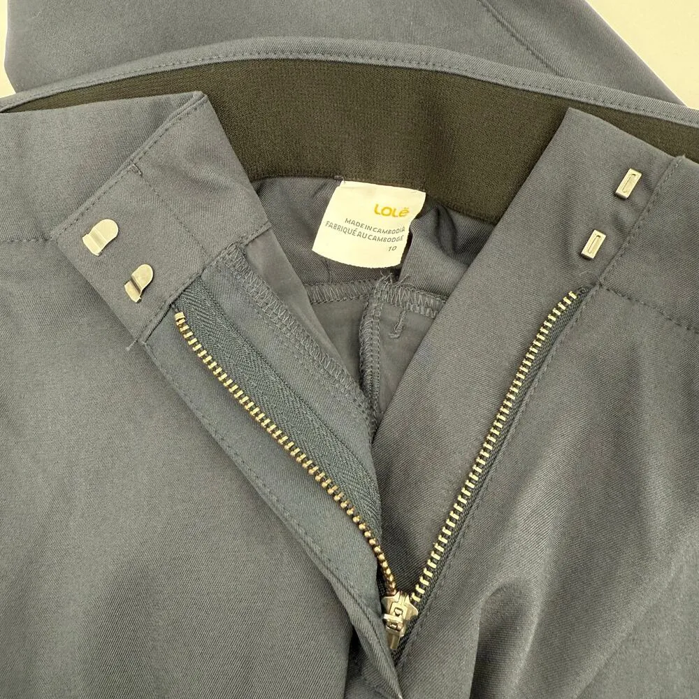 LOLE Miles Pants Size 10 Navy NWOT Tech Zipper Pockets Anytime Athleisure NEW - Image 5