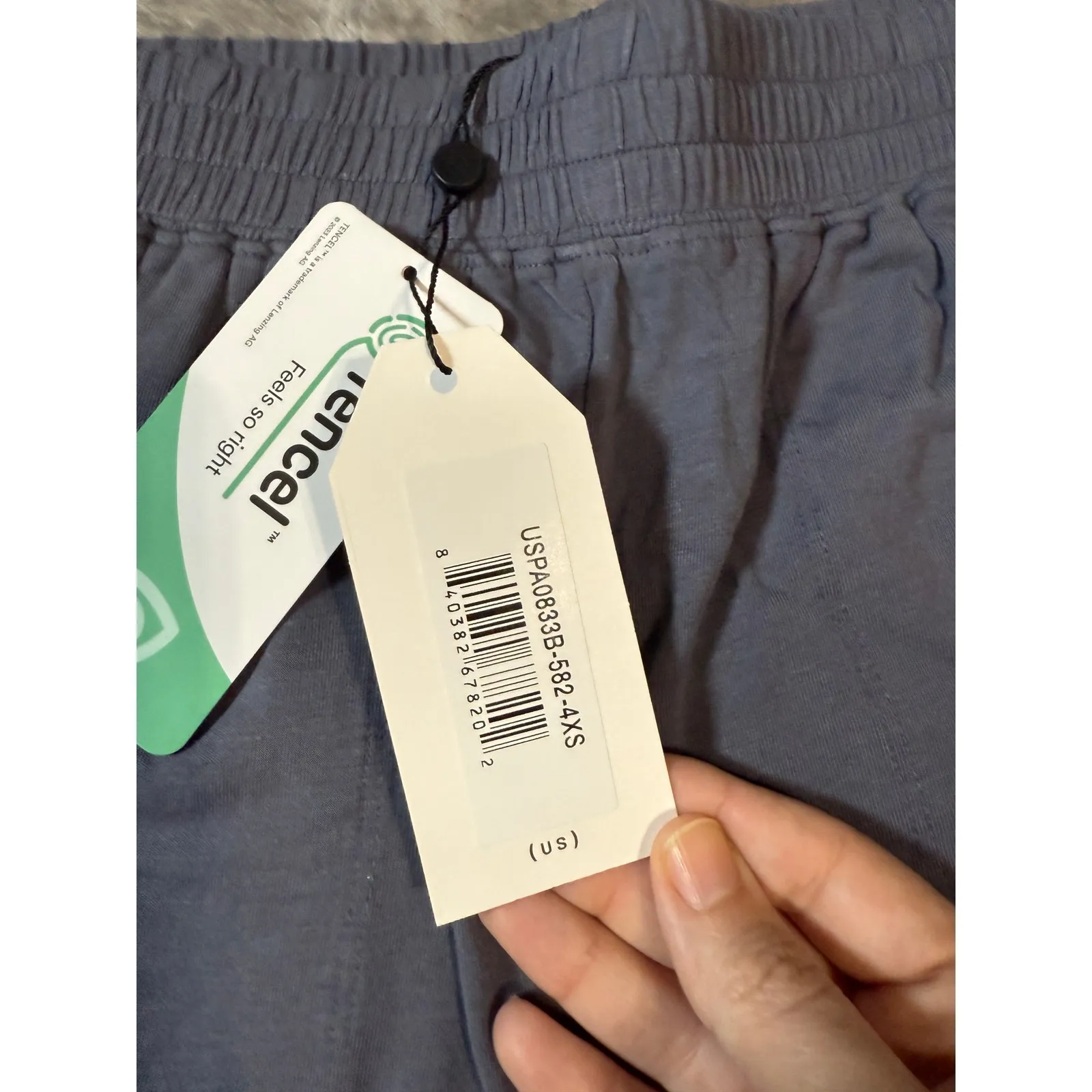 NWT Universal Standard Women Elastic Waist Shorts Pockets Size 4XS (00-0)‎ Blue - Image 3