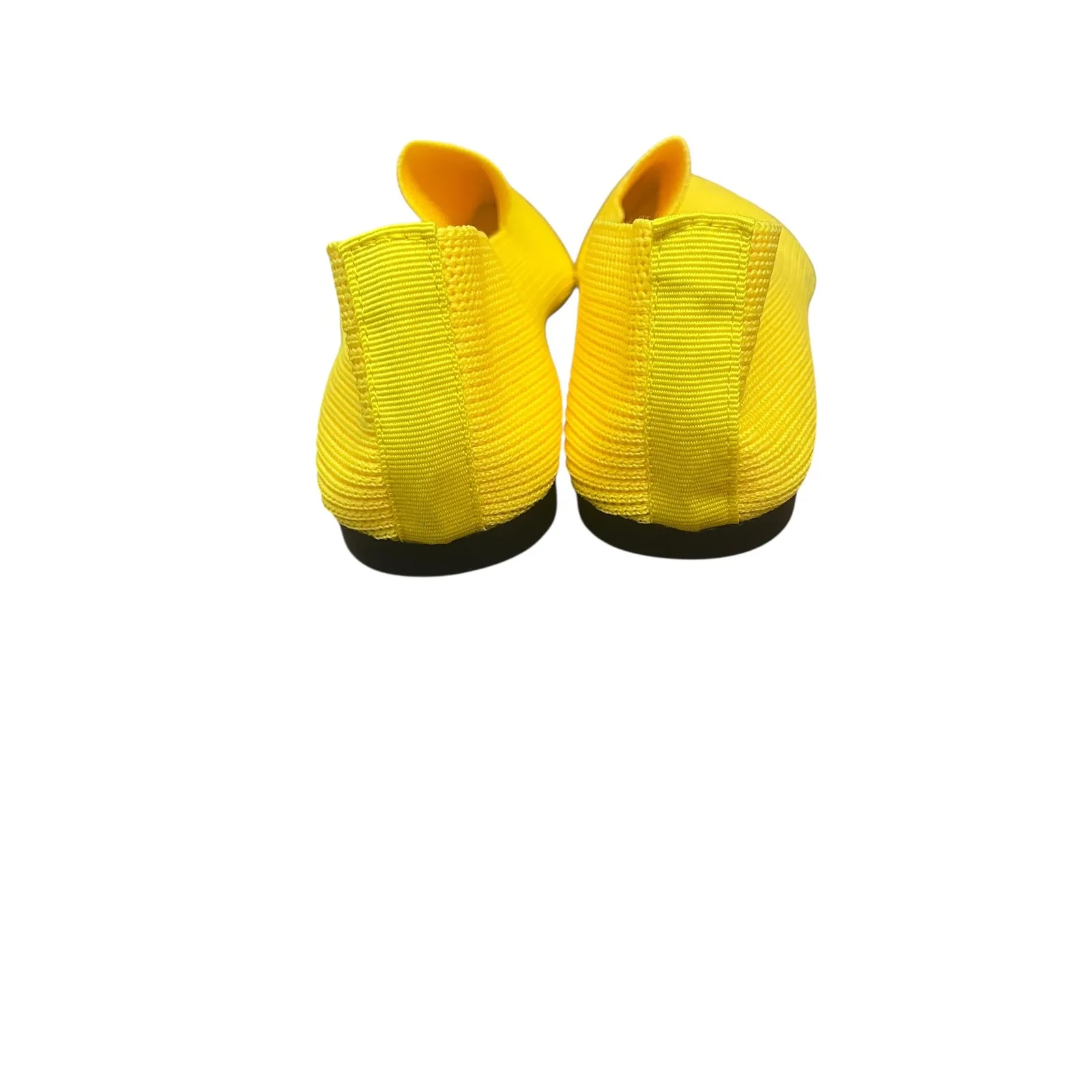 Womens Knit Pointed Toe Loafers Slip‎ On Flats Comfort Casual Shoes Yellow Size 10 - Image 4