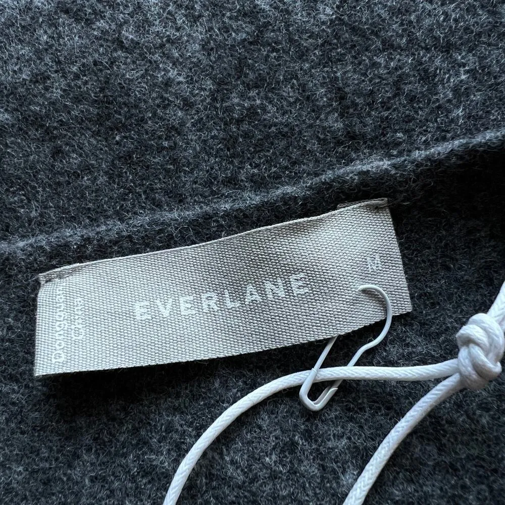 Everlane Crop Top Womens Medium Wool Blend Gray Cozy Stretchy Tank - Image 3