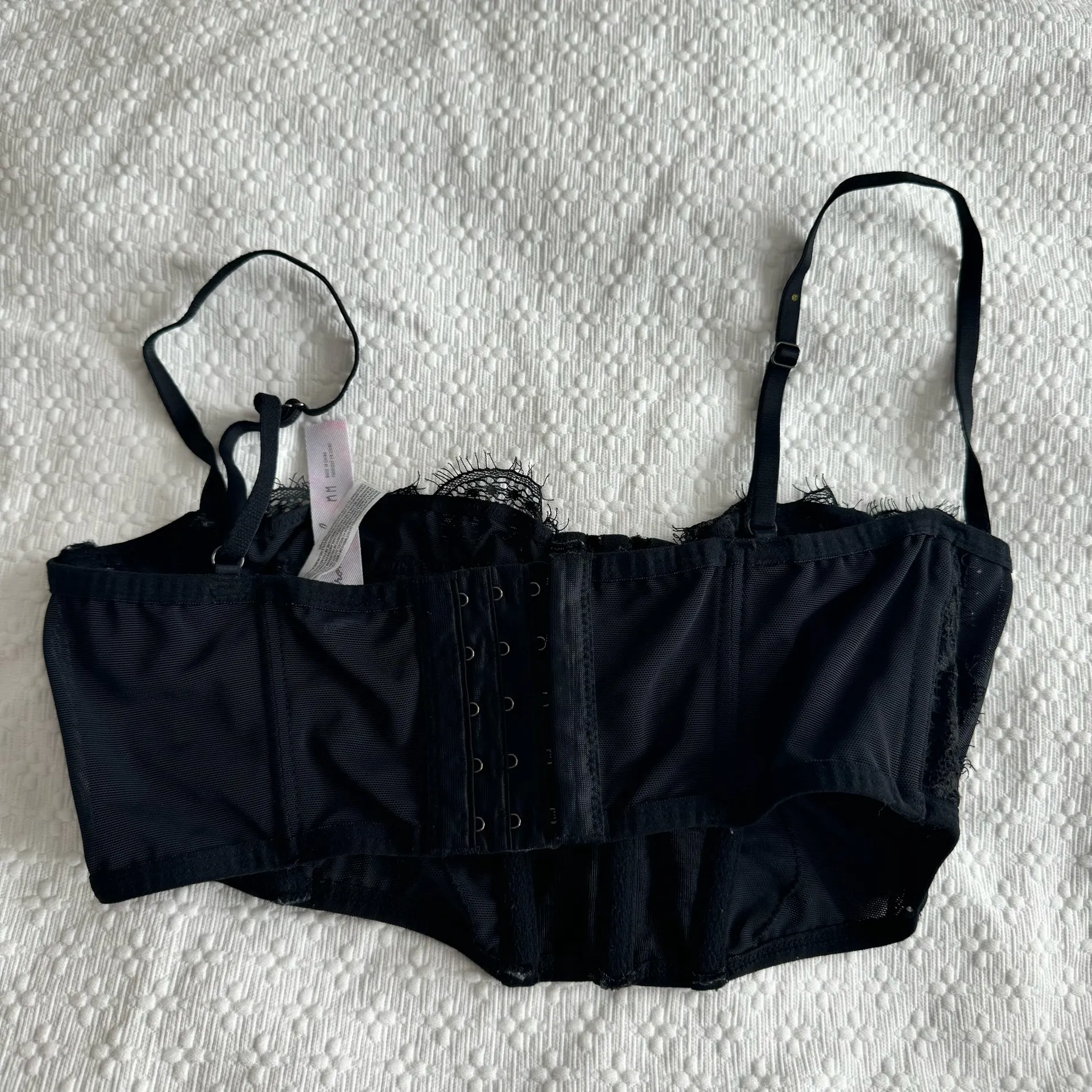 Urban Outfitters | Out From Under Black Modern Love Ribcage Corset | Medium - Image 3