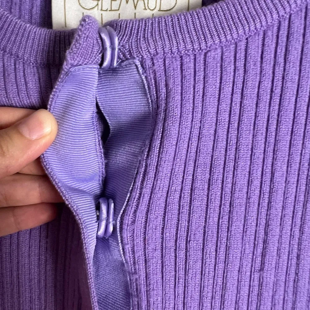 Victor Glemaud Red Purple Colorblock Cropped Cardigan Wool Sweater XS - Image 12