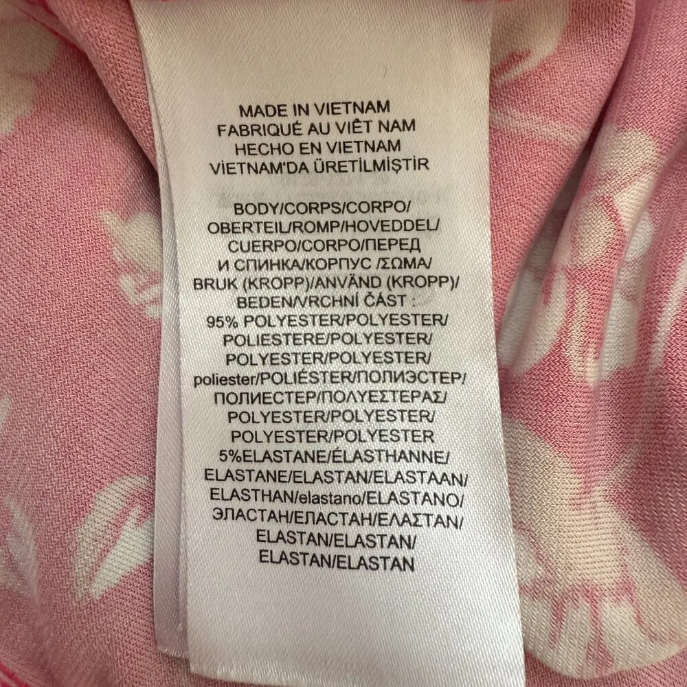 Lauren Ralph Lauren Sleeveless Floral Fit & Flare Midi Dress Womens 12 Pink Chic - Image 13