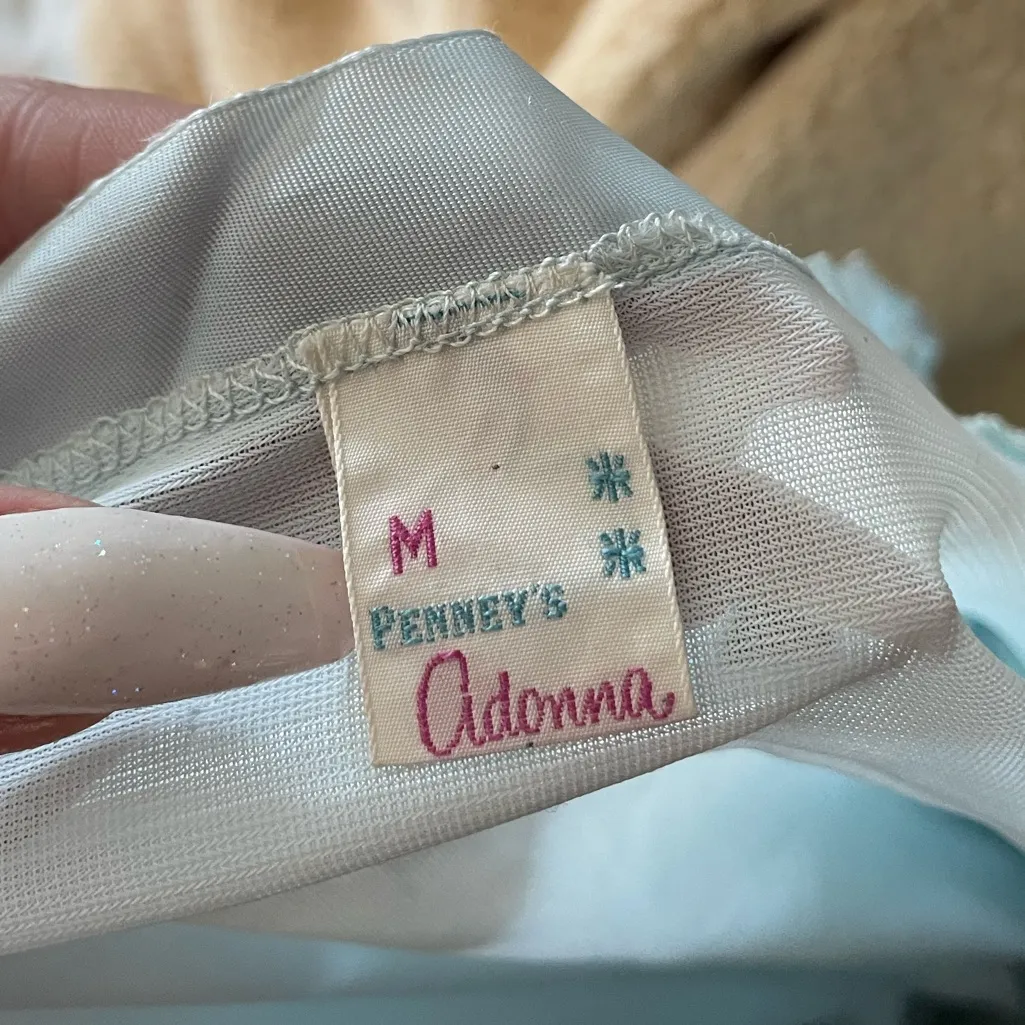 Vintage 1960s pennys adonna sheer top Blue Size M - Image 3