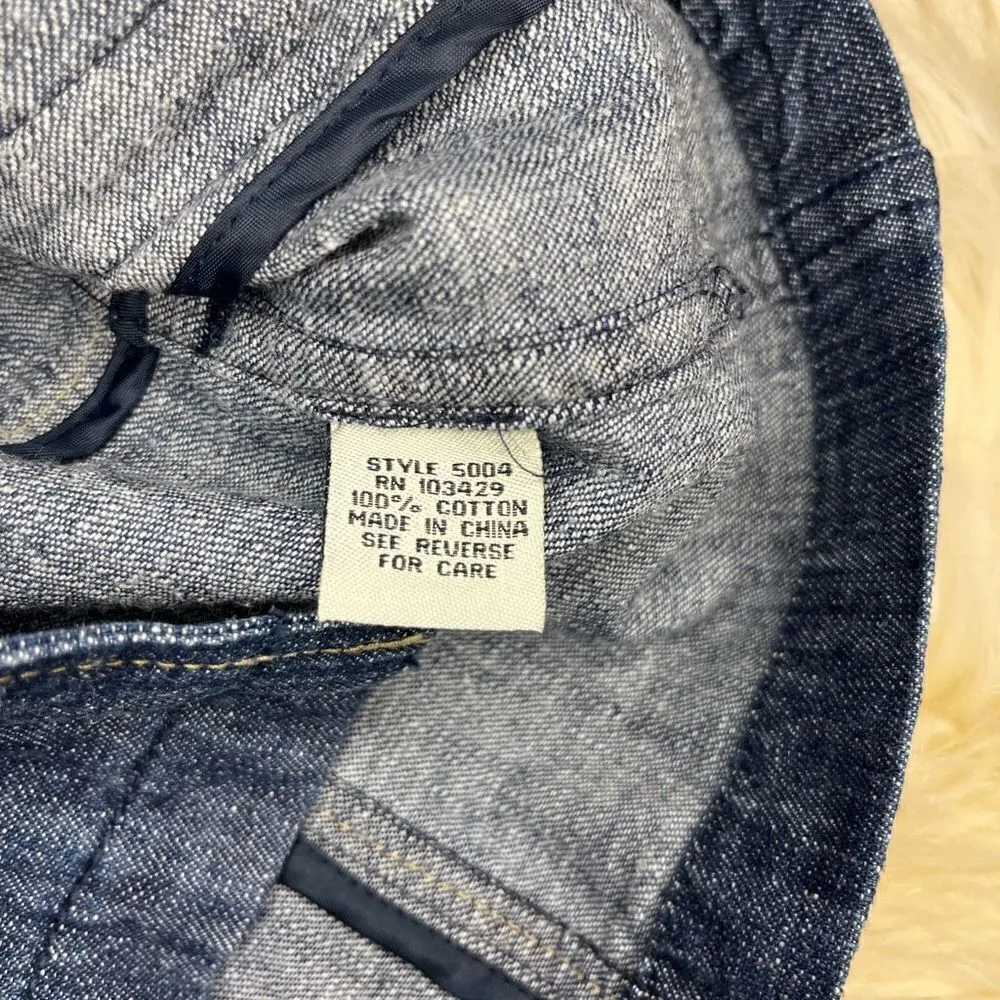 Bamboo Traders denim jacket/blouse sz small Blue - Image 3