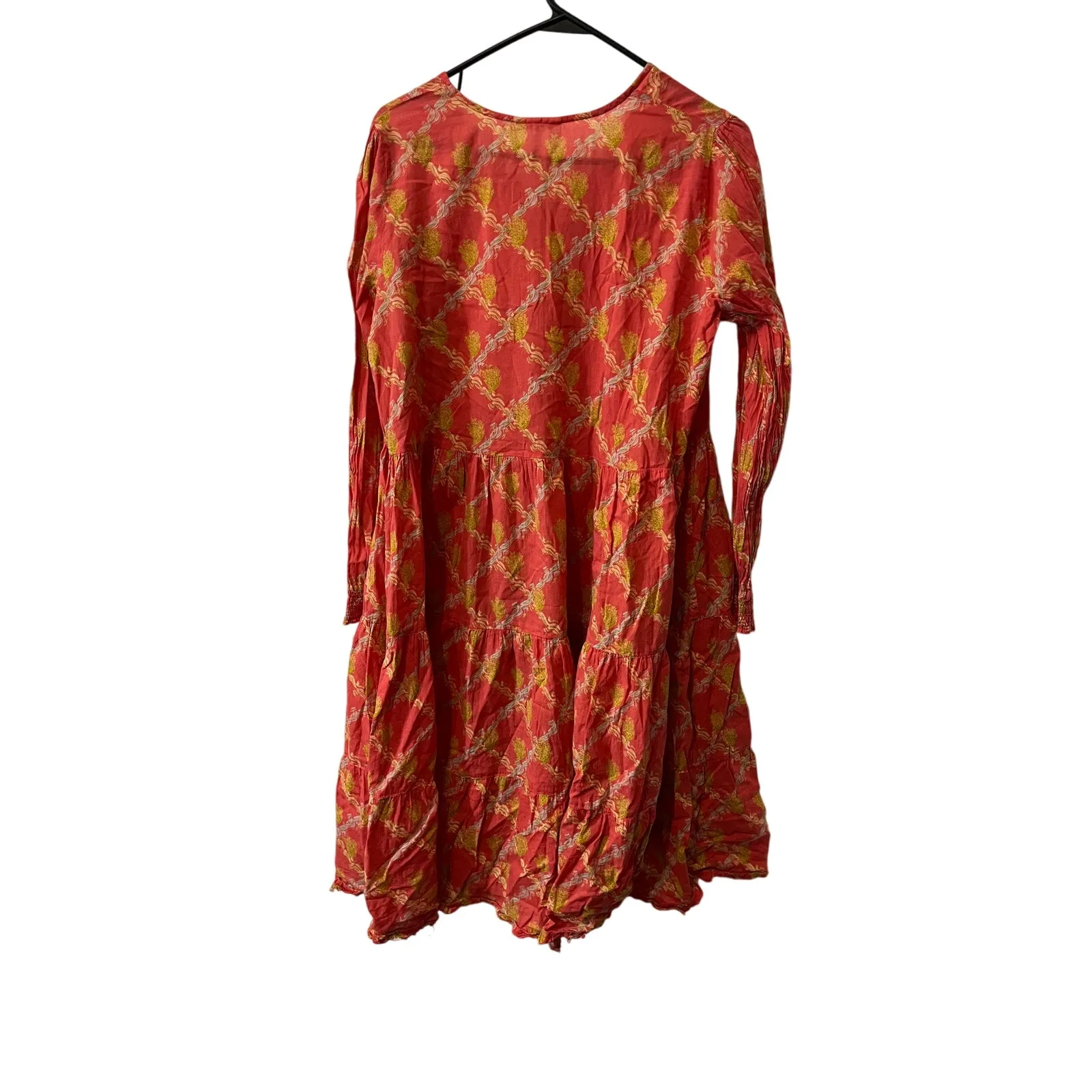 Fragnard Parfumeur Orange Red Yellow Button Dress Womens One Size‎ Anthropologie Size undefined - Image 2