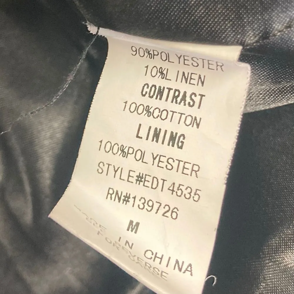 HONEY PUNCH Herringbone Vest Size Medium Black & White‎ - Image 5