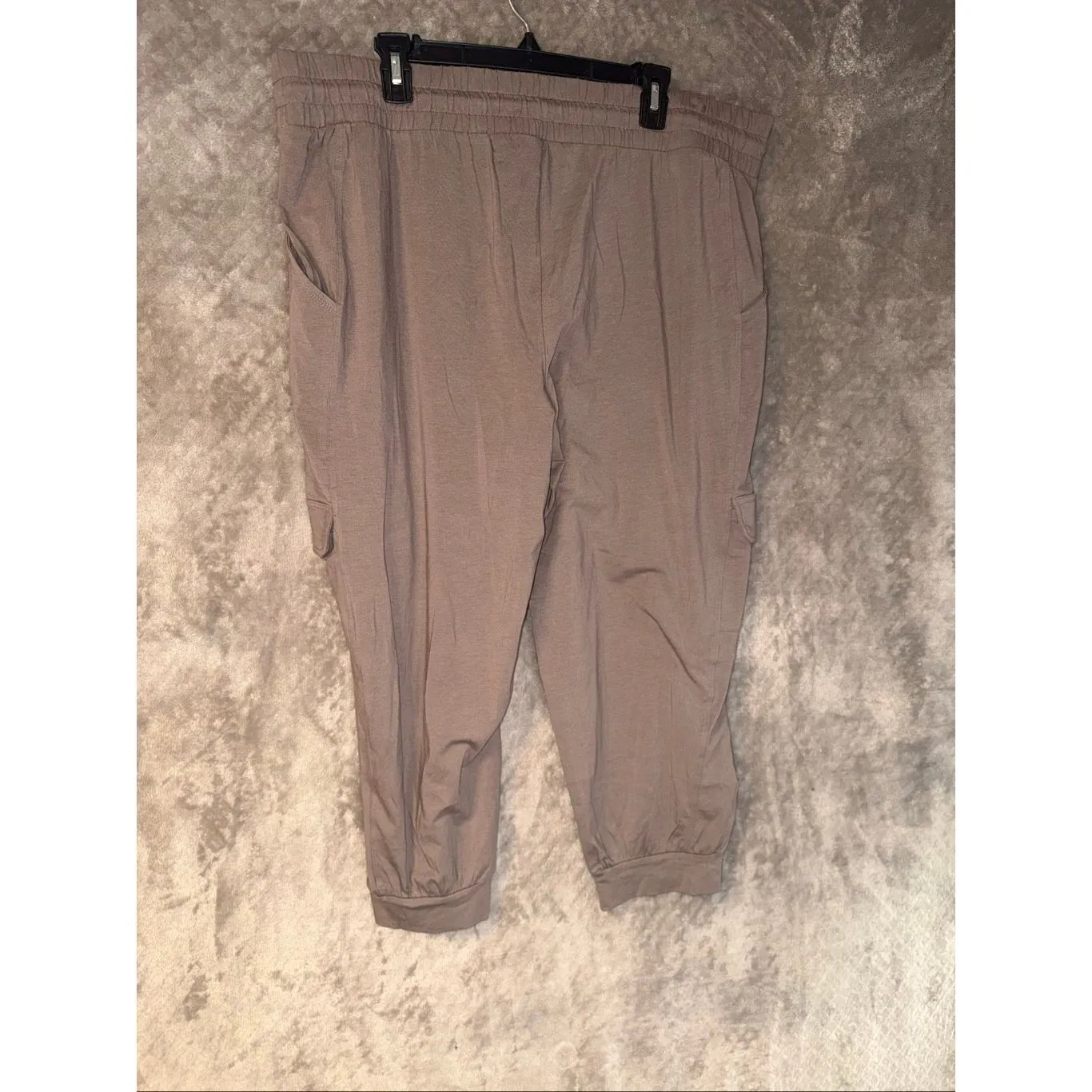 Anybody Brown High Rise Ankle Length Lounge Cargo Pocket Pants XL #768 - Image 5