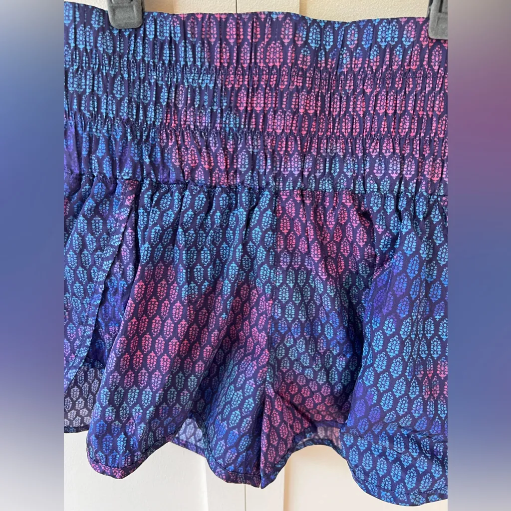 Free People FP Movement Way Home Logo Purple Blue Women’s Shorts Size Medium - Image 7