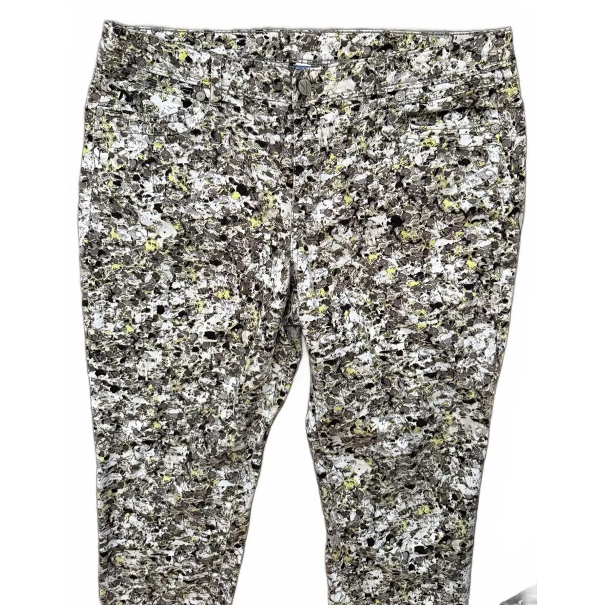 Simply Vera Vera Wang Women's Casual Pants Jeans Size 12 Cropped Brown White - Image 4