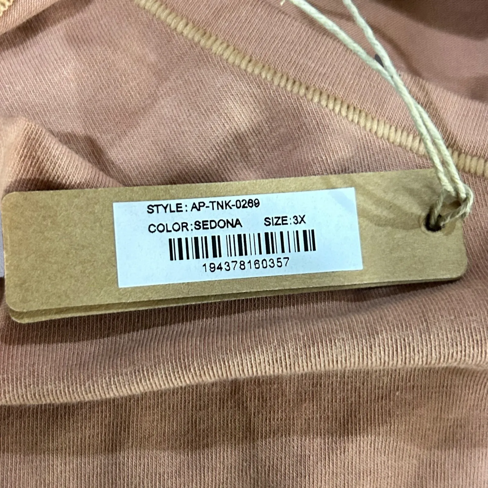 New SKIMS Cotton Tank Top Womens 3X Sedona‎ Scoop Neck Sleeveless Casual - Image 6