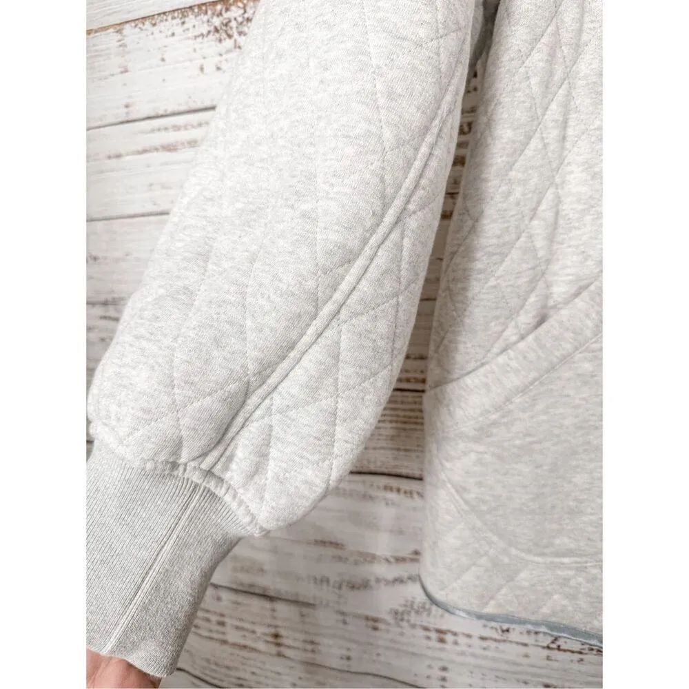 NEW Kinly Lagenlook Reversible Quilted Overcoat Jacket Light Grey White Size XS Gray - Image 4