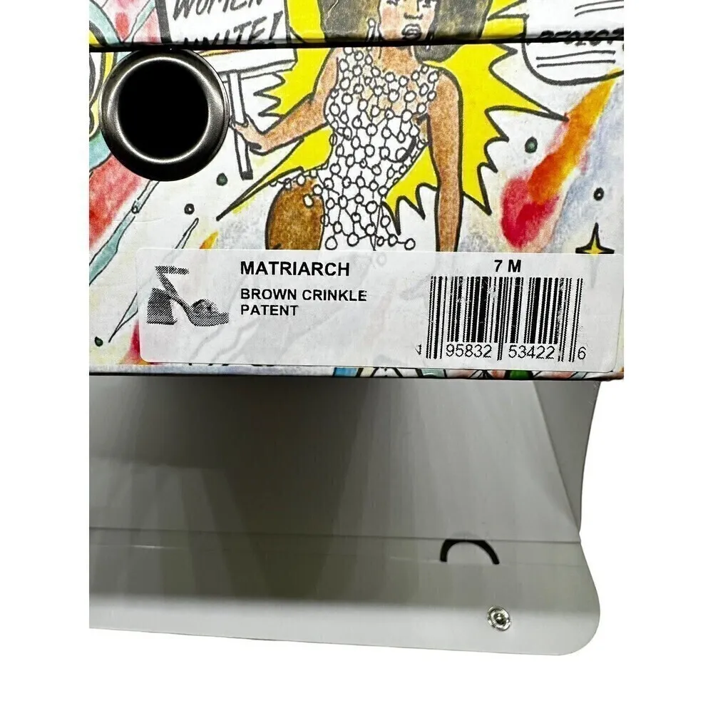 Jeffrey Campbell Matriarch Sandal in Black  Crinkle Pattern Size 7 - Image 9