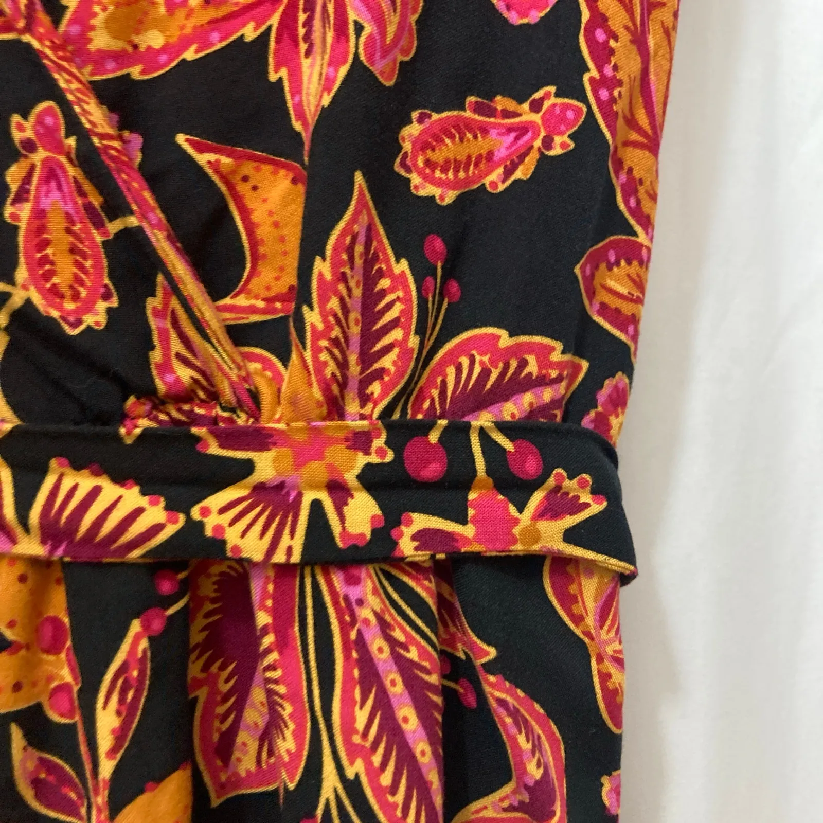 NWT CeCe Beachy Romance High Tide Wrap Short Sleeve Black Red Midi Maxi Dress - Image 11