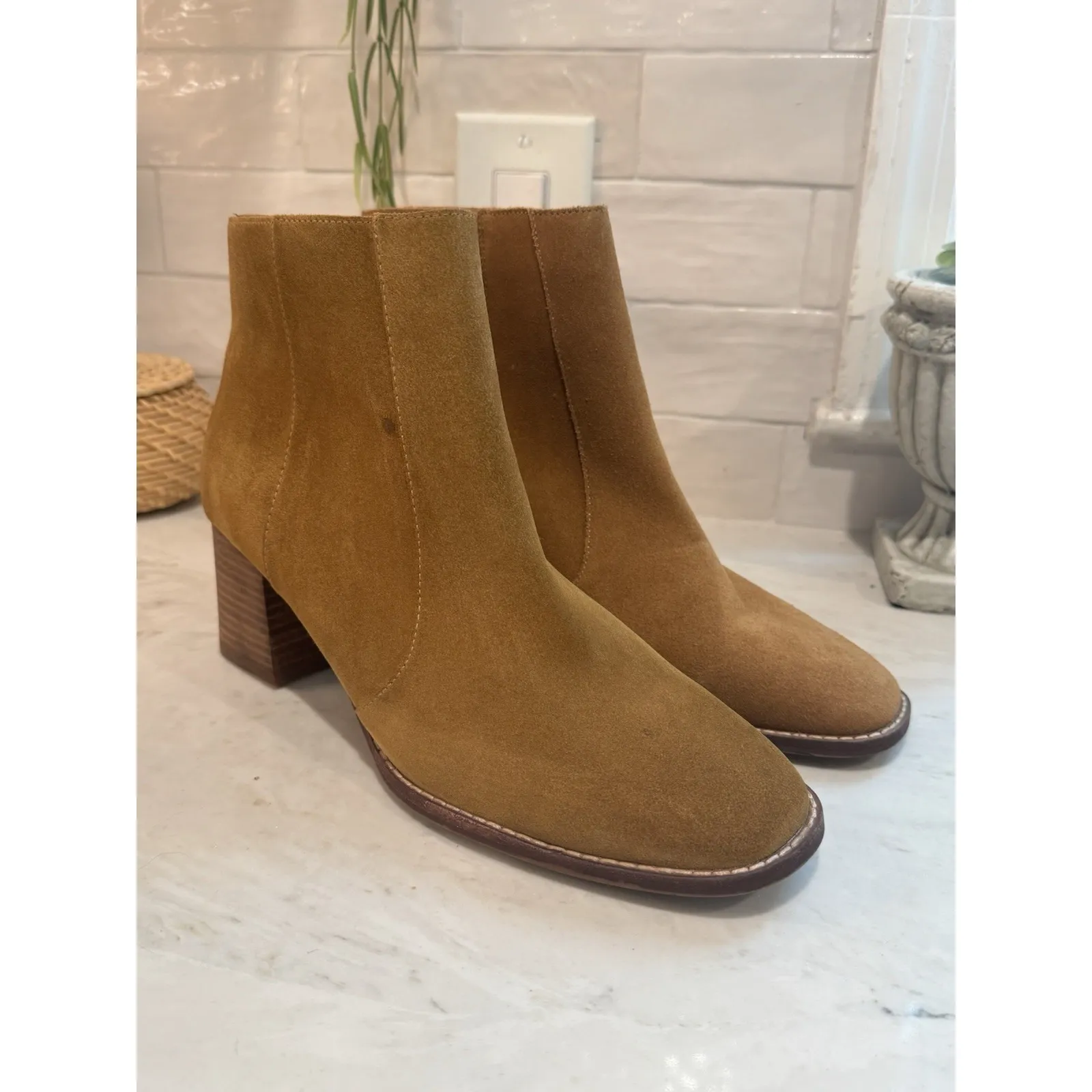MADEWELL Bryce Suede Brown Leather Chelsea‎ Ankle Boot Bootie Size 10 New *flaw - Image 12