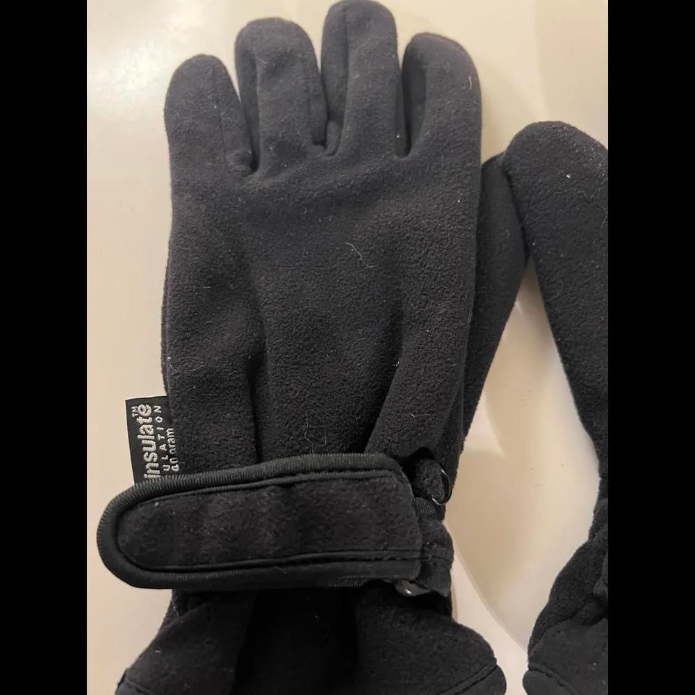 Insulated Black Winter Gloves - Image 2