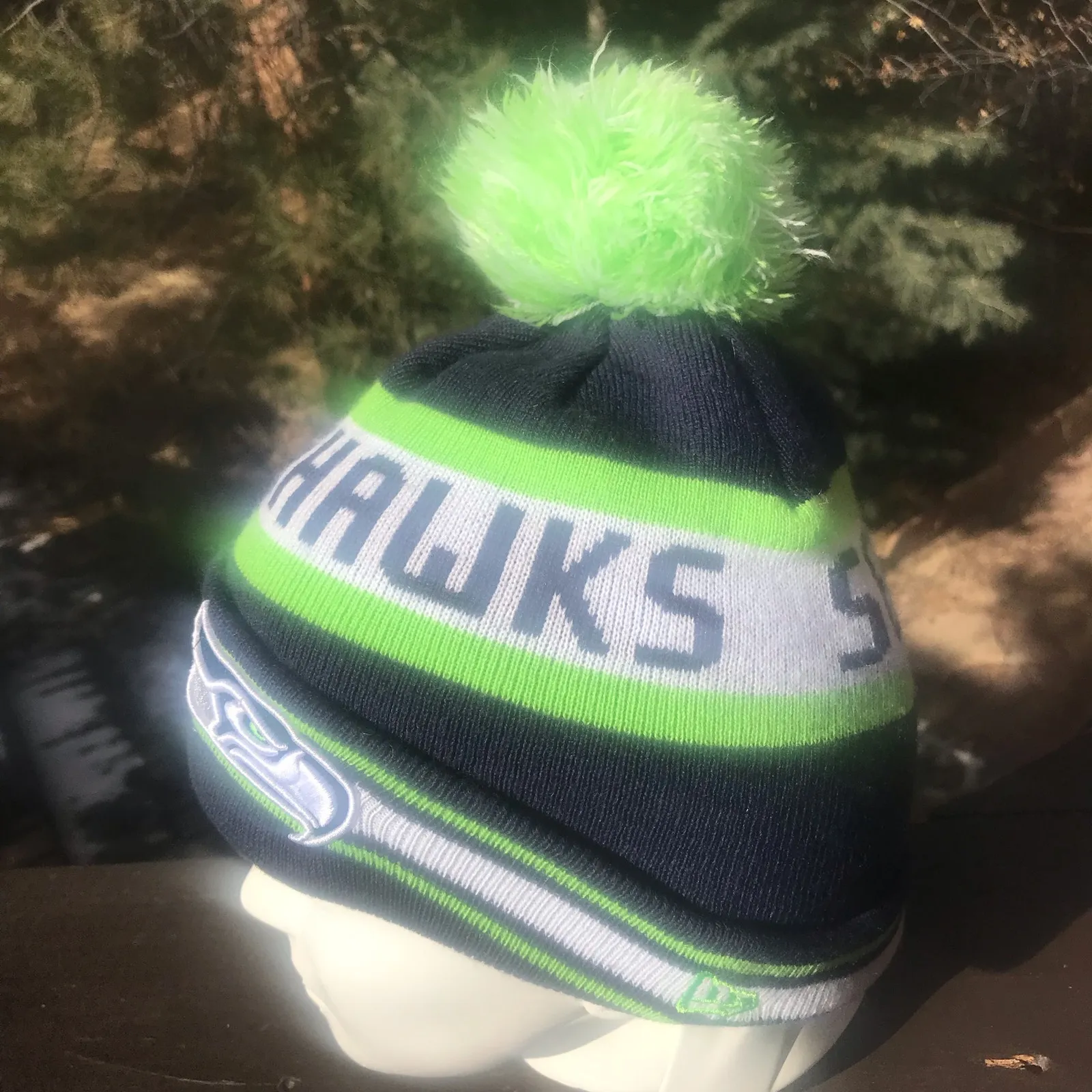 NFL New Era Seattle Seahawks Green Blue Acrylic Beanie Hat One Size - Image 2