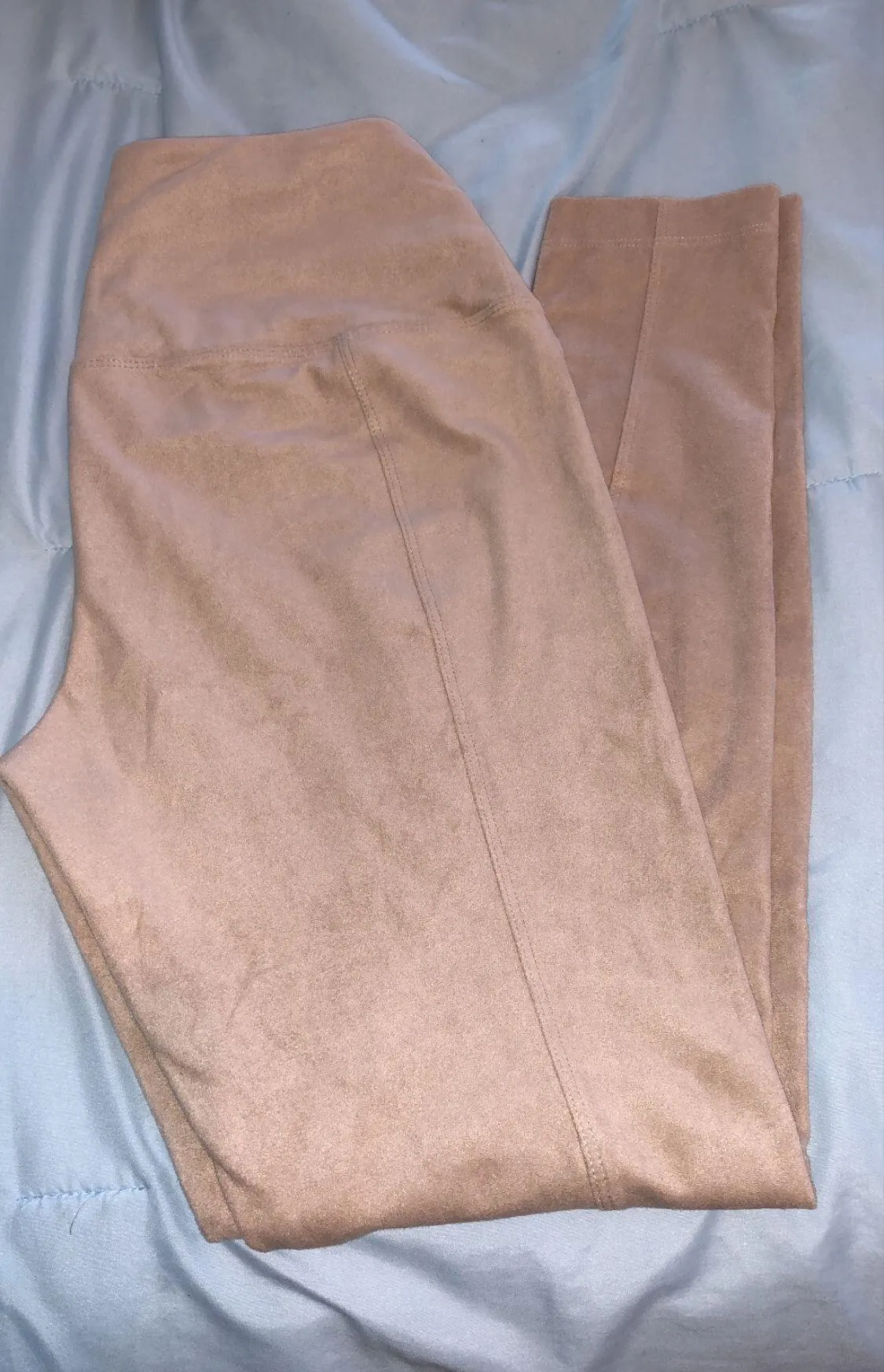 Lysse Beige suede Leggings size Small - Image 3