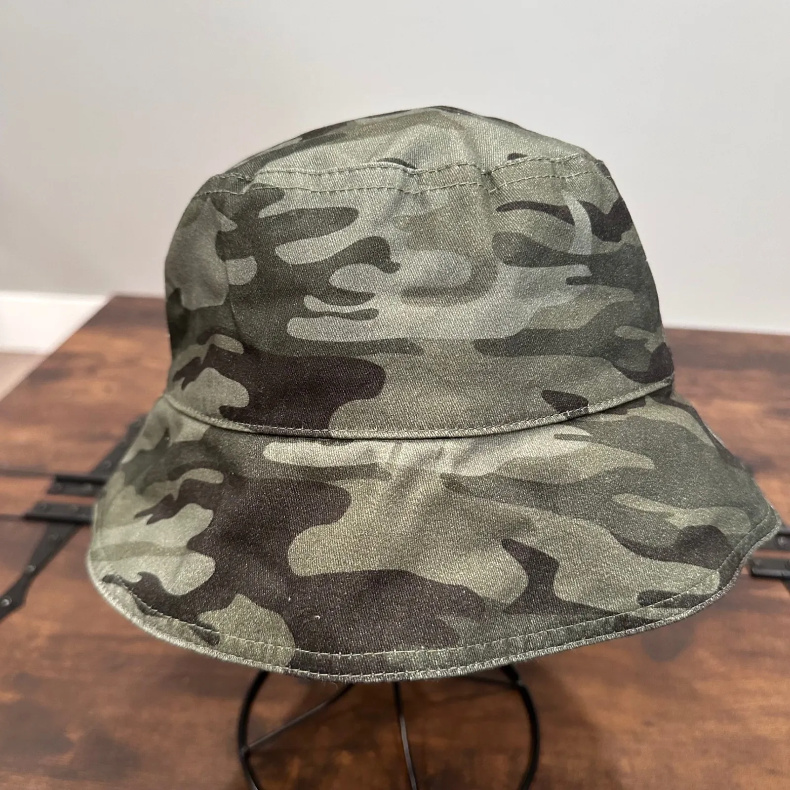 Sanctuary Social Standard Camo Bucket Hat Cotton Blend Women SM - Image 2