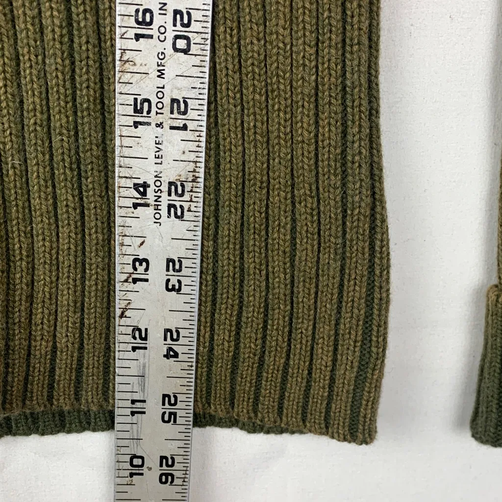 Polo Jean Company size small vintage wool blend green sweater turtle neck hong r - Image 6