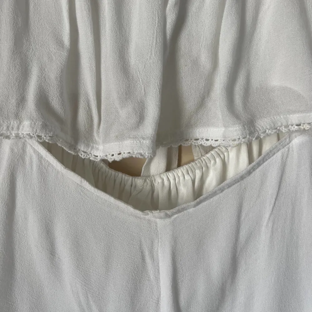 TOBI White Strapless Romper with Back Tie Size Small - Image 2