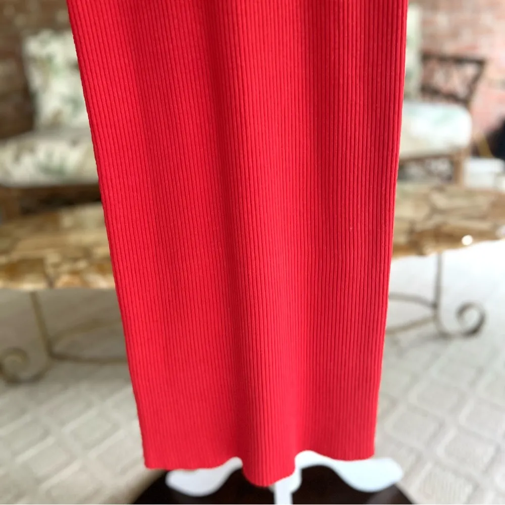 NEW John + Jenn Red Bodycon Tank Dress Knit Midi S Sleeveless Cocktail Brunch - Image 7