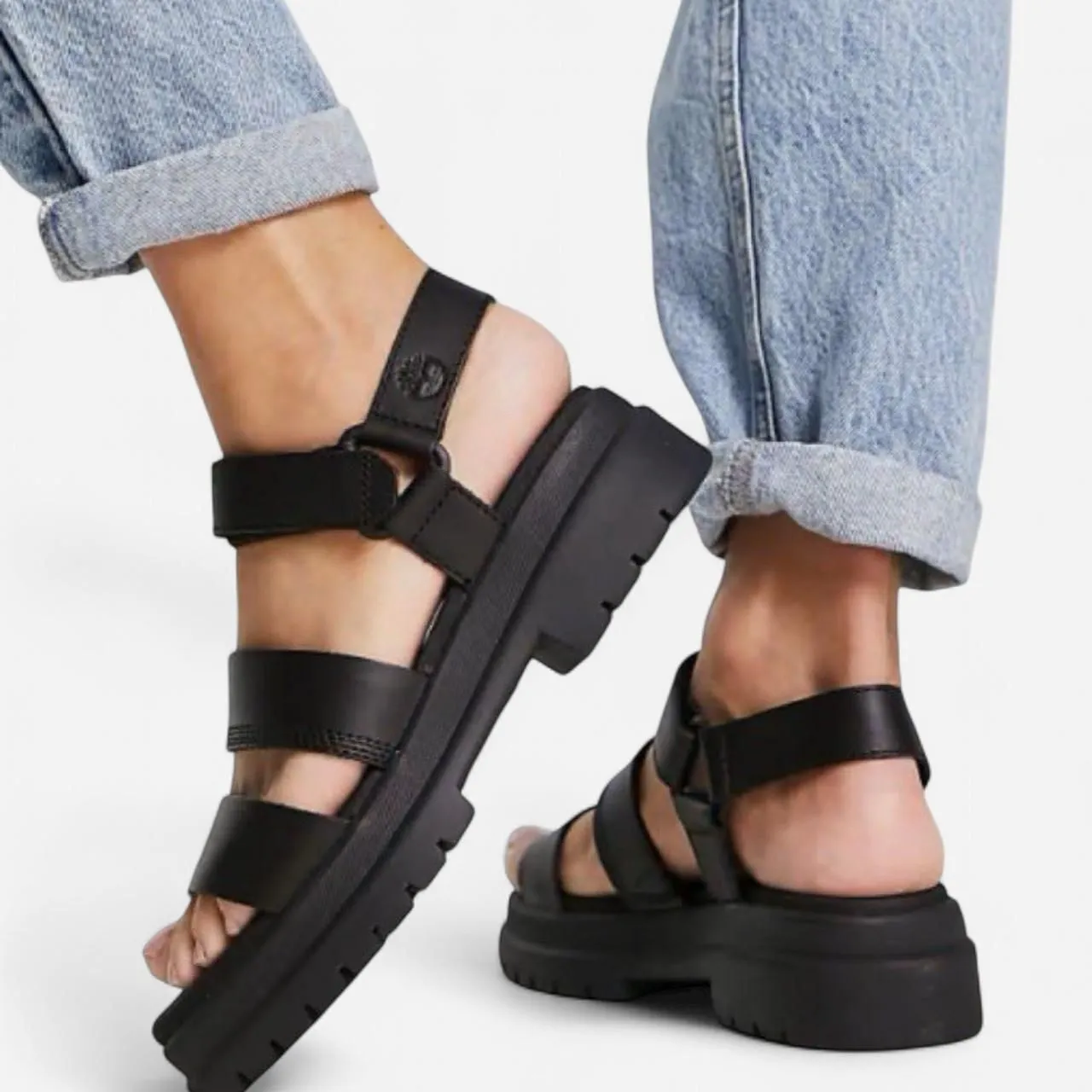Timberland London Vibe 3 Ankle Sandals – Black Leather Y2K Minimalist (7) - Image 8