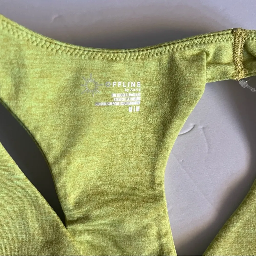 OFFLINE By Aerie The Hugger Racerback Sports Bra Batalia Green Size M NEW - Image 5