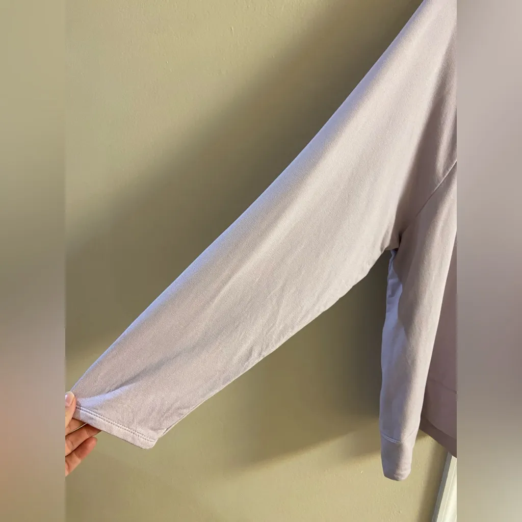 J Jill Wearever Collection crewneck sweatshirt light purple oversized Large - Image 4