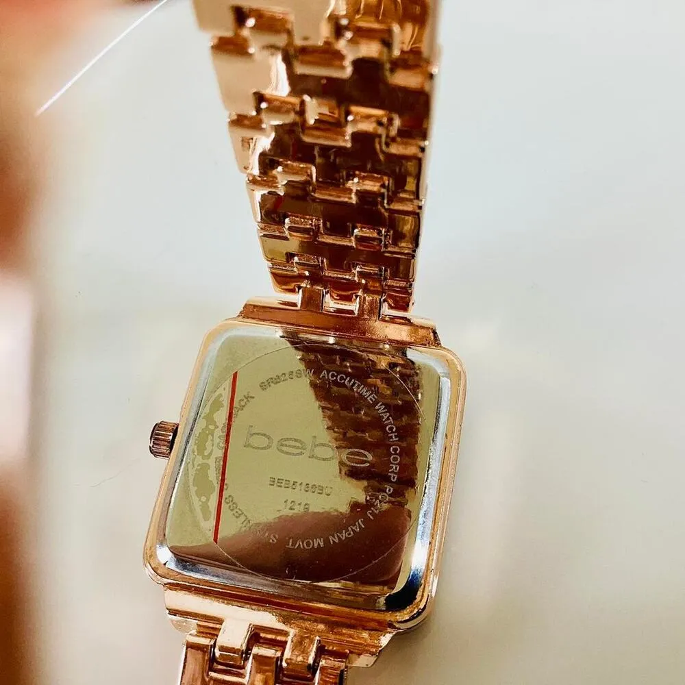 Bebe square face metal watch - Image 5