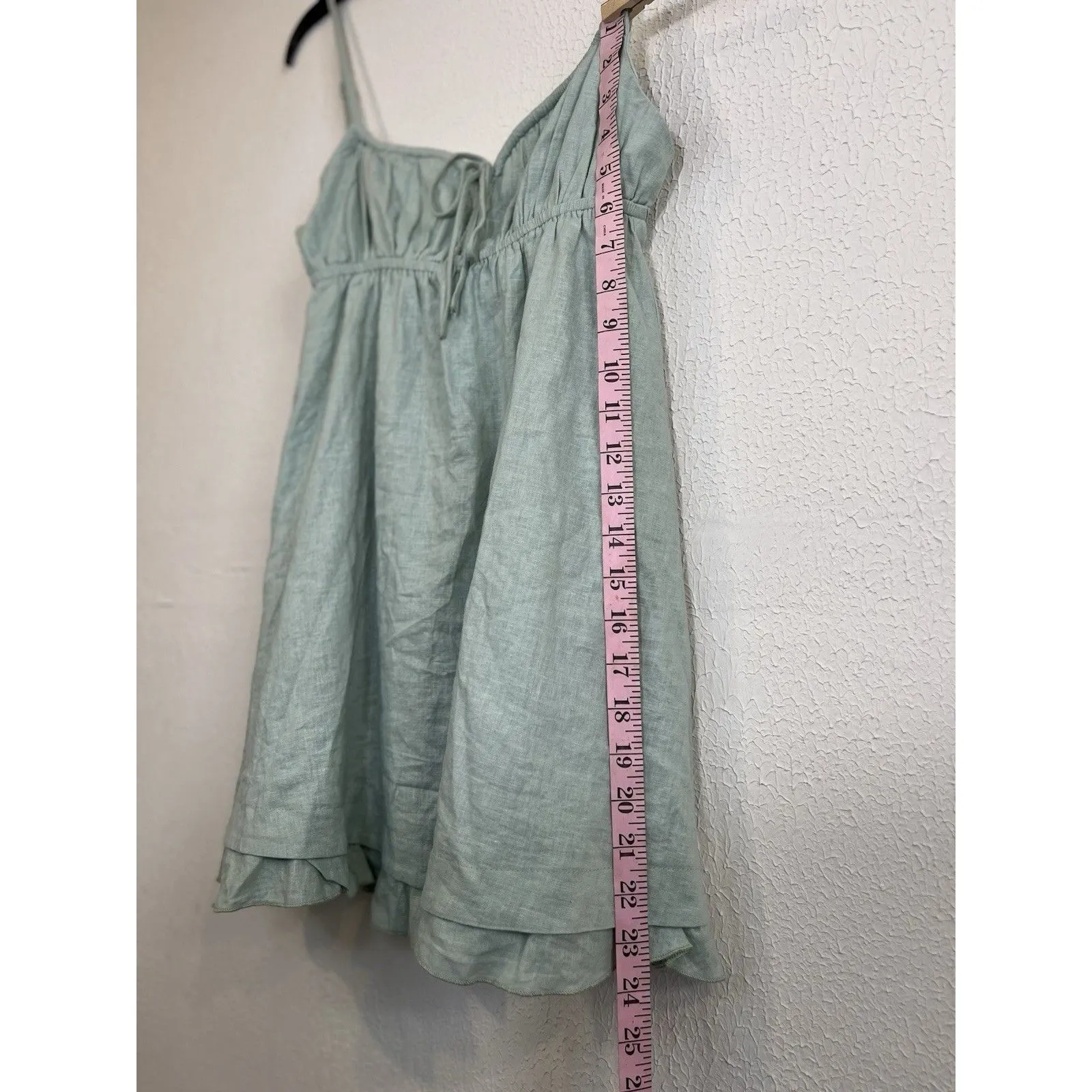 Princess Polly Of Love Mini Dress Sage Size 4 - Image 6