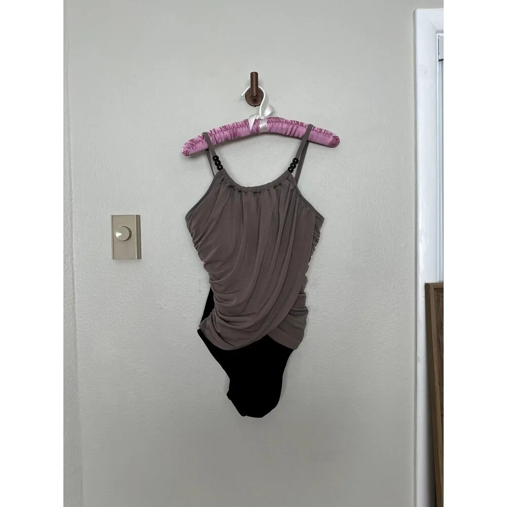 Magicsuit Sz 12 One Piece Lisa Gray Brown Black Beaded One Piece Swim swimsuit - Image 4