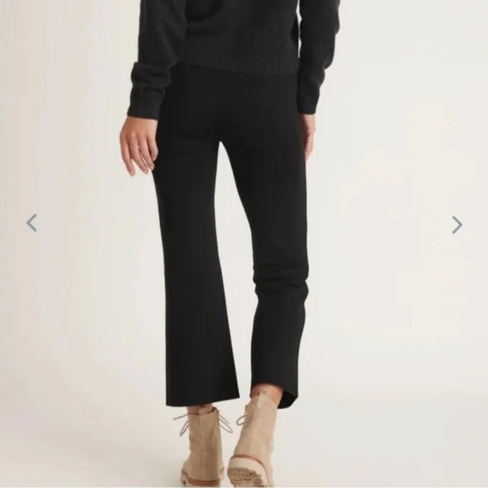 Marine Layer Valencia Kick Flare Pants – Size Large – Black - Image 3